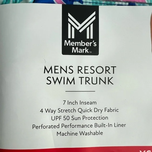 Member's Mark Men’s Flamingo Resort Swim Trunk Size XS - Picture 2 of 7